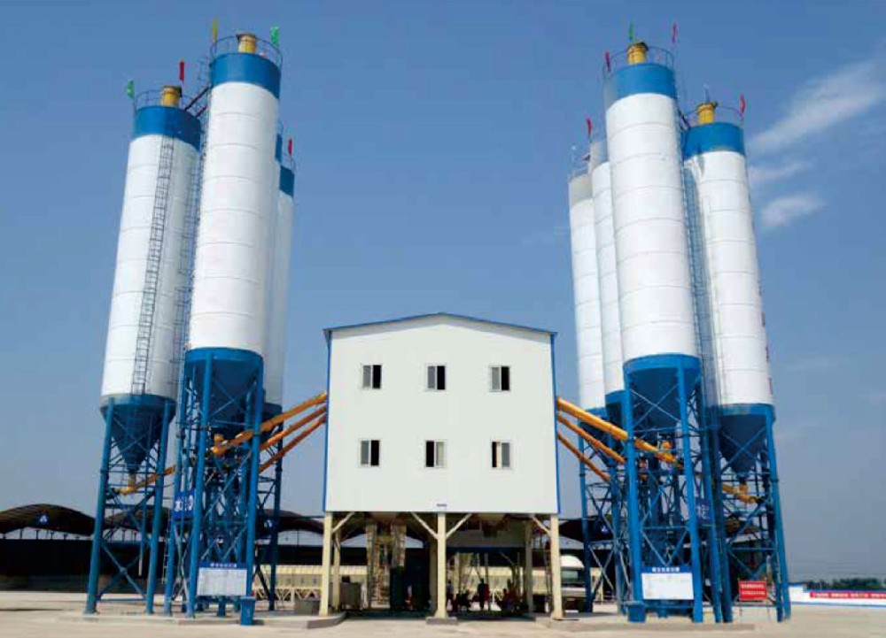 HZS90 concrete batching plant